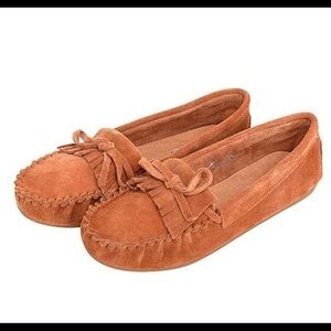 NWT-Montana West Tan Suede Moccasin Slippers